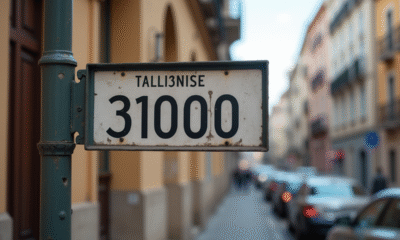 Gros plan sur panneau rue toulouse code postal 31000