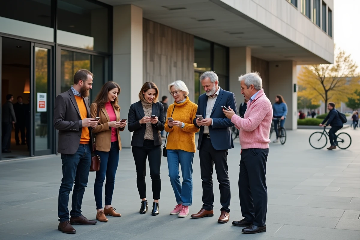 Groupe de personnes arrivant à un événement culturel organisé via on va sortir à Bordeaux
