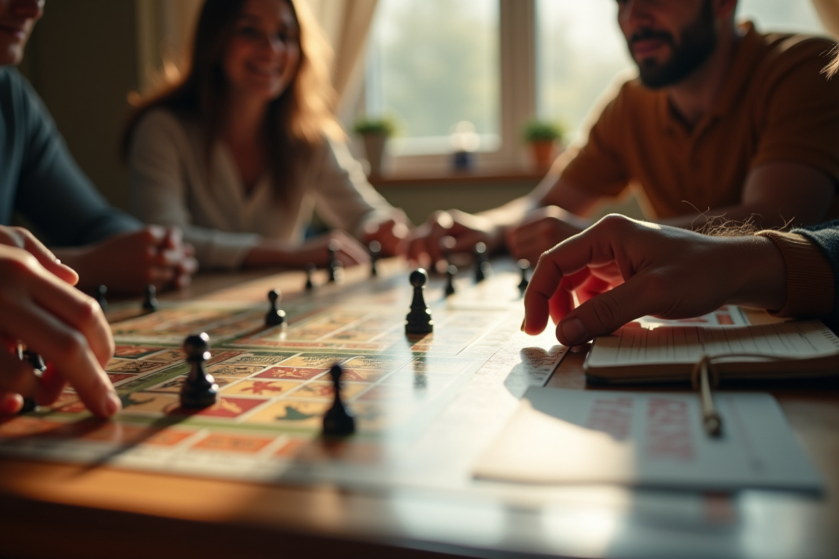 Groupe de personnes jouant à un jeu de société Cluedo